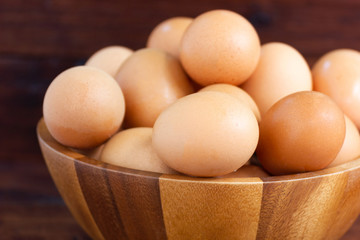 Many Egg in the wood cup