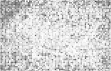 Abstract vector black and white halftone