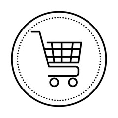 shopping cart commercial isolated icon