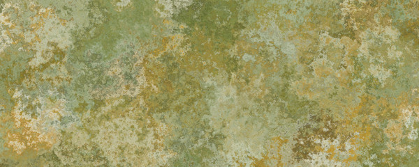 Abstract background with a vintage, weathered texture featuring green and gold tones