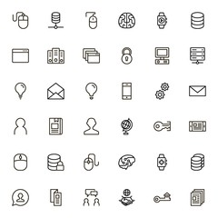 Software line icon set.