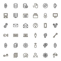 Software line icon set.