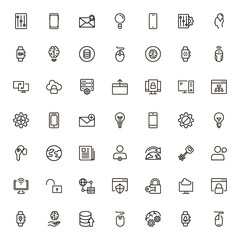 Software line icon set.