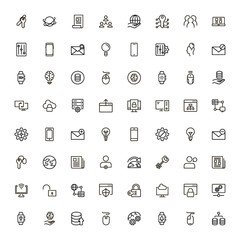 Software line icon set.