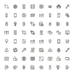 Software line icon set.
