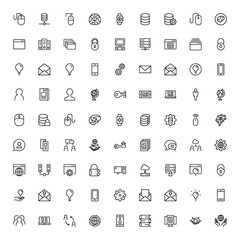 Software line icon set.