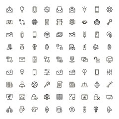 Fototapeta premium Software line icon set.