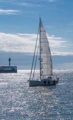 Fototapeta premium Le Havre, France - 05 30 2019: Boats in Harbor 2000