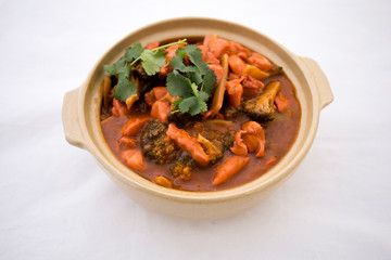 Butter chicken curry with Broccoli in Bowl