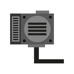 Retro videogame surveillance camera pixelated cartoon