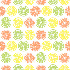 vector seamless pattern with citrus