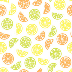 vector seamless pattern with citrus