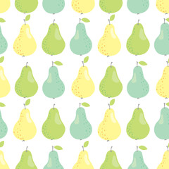 vector seamless pattern with pears