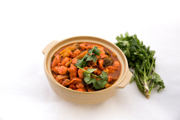 Butter chicken curry with Broccoli in Bowl