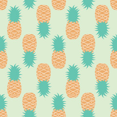 vector seamless pattern with pineapple
