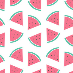 vector seamless pattern with watermelon