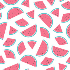vector seamless pattern with watermelon