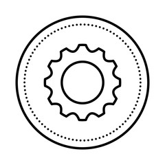 gear machine settings isolated icon