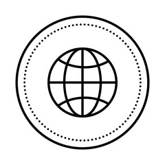 sphere planet browser isolated icon