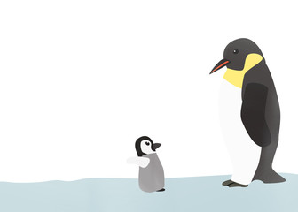 ペンギンの親子