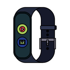 smartwatch with media player button and picture file