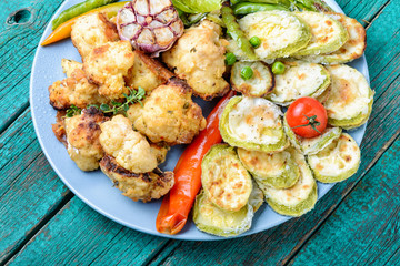 Summer vegetables grill