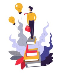 Self development and business ideas education and reading entrepreneurship skills