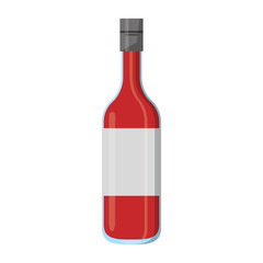 wine bottle icon cartoon isolated