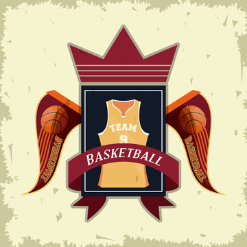 Basketball sport game poster card