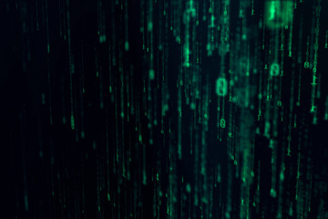 Data rain with light