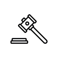 Black line icon for auction authority 