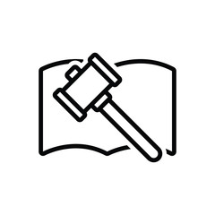 Black line icon for auction authority 