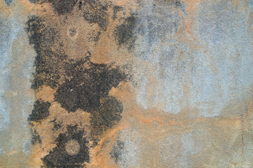 Background of peeled paint wall, texture, surface material.