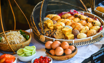 Breakfast buffet at luxury resort