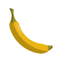 delicious banana icon cartoon isolated