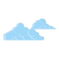 Retro videogame clouds pixelated cartoon isolated