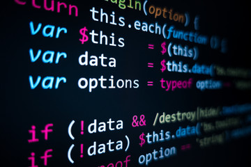 Source code on screen