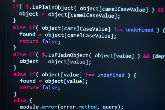 Source code on screen