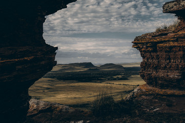 beautiful scenery. Khakass steppe in summer