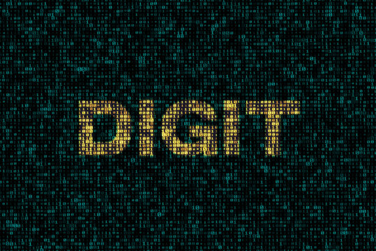Abstract technology digital with word.