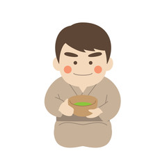 男性キャラクター茶道