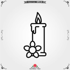 Aromatherapy icon, accessory for aromatherapy. Concept illustration for web site