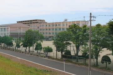 A school building and a gymnasium of an Elementary School  in Nagoya-city