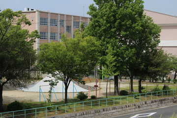 A school building and a gymnasium of an Elementary School  in Nagoya-city