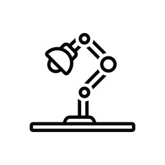 Black line icon for lamp