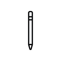 Obraz premium Black line icon for pencil pen