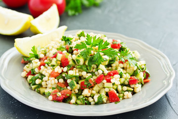 Taboulet salad with bulgur. Eastern cuisine.