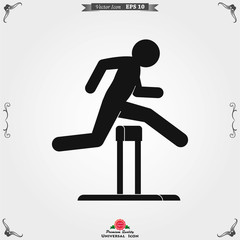 Athlete icon isolated on background vector illustration