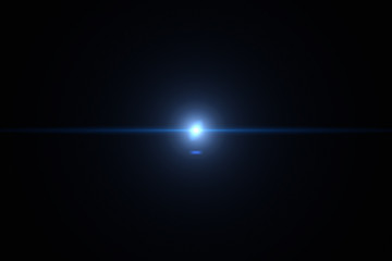 Lens flare isolated in black