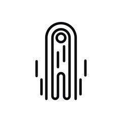 Black line icon for vector aim